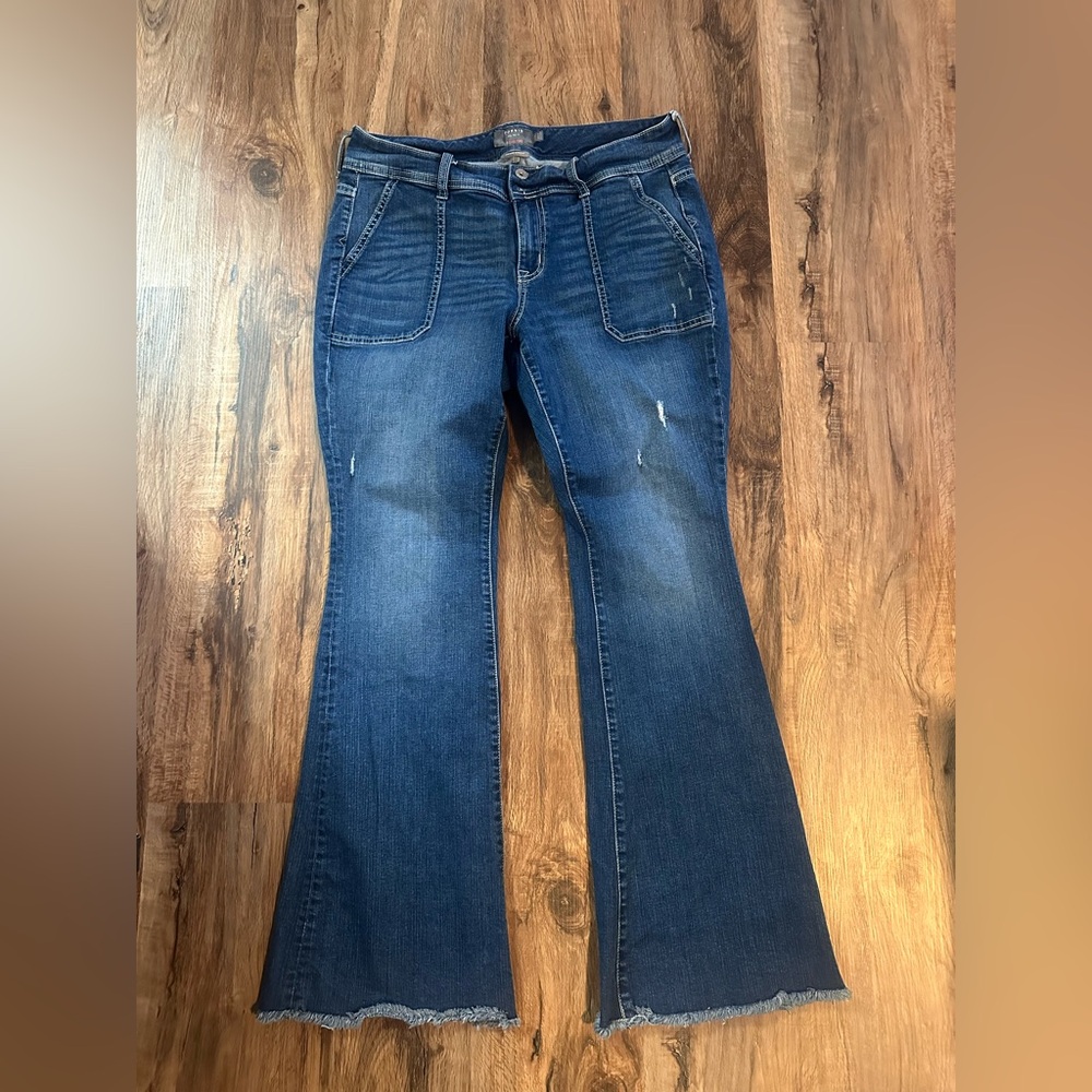 Torrid Flare Vintage Stretch Mid-Rise Jeans